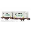 NMJ H0 Green Cargo Containertragwagen Lgjns 42 74 443 0 147-2