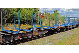 NMJ H0 Railcare/THREE T Holztransportwagen Sgs 33 74 454 0 203-1