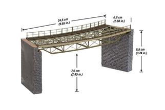 Noch H0 Brückenfahrbahn gebogen, R 437 mm