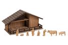 Noch H0 L-C minis Weihnachtsmarkt-Krippe mit Figuren in Holz (Inhalt: 8 Stk)