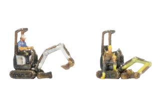 Noch Z 3D-Master-Fahrzeug Bobcat E10z Kleinbagger, gelb und weiss (Inhalt: je 1 Stk.)