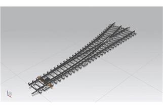 Piko H0 A-Gleis Weiche links mit Betonschwellen, R9 (908 mm) 15°, WL