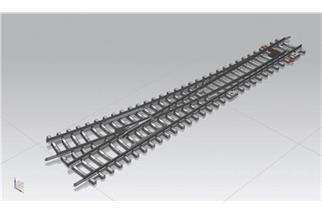 Piko H0 A-Gleis Weiche rechts mit Betonschwellen, R9 (908 mm) 15°, WR