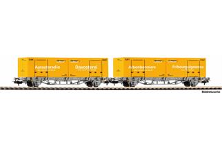 Piko H0 AAE Containertragwagen-Set, 2x20' Post CH AG, Ep. VI, 2-tlg.