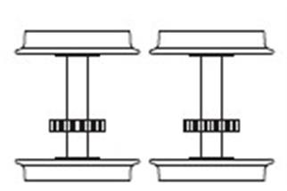 Piko H0 (ET) DC-Radsatz ohne Haftreifen (Inhalt: 2 Stk.)