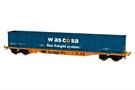 Piko H0 Wascosa Containertragwagen Sgnss, mit E-Aufbau saphirblau, Ep. VI