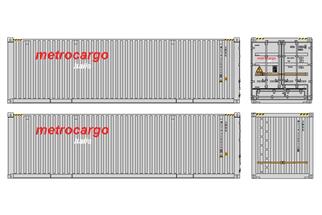 Pirata H0 Container-Set 30" Metrocargo (Inhalt: 2 Stk.)