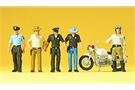 Preiser H0 Amerikanische Polizisten mit Motorrad