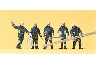 Preiser H0 Feuerwehrmänner im Einsatz mit Werkzeug und Leiter