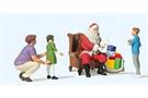 Preiser H0 Weihnachtsmann im Sessel - Mutter mit Kinder
