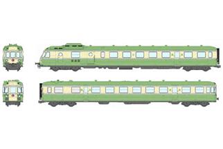 REE H0 (DC) SNCF Dieseltriebzug X 2722, grün, Ep. III-IV, 2-tlg.