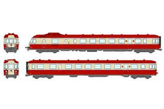 REE H0 (DC) SNCF Dieseltriebzug X 2778, rot, Ep. III-IV, 2-tlg.