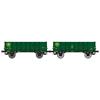 REE H0 SNCB Hochbordwagen-Set, grün, Ep. III, 2-tlg.