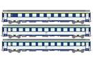 REE H0 SNCF Liegewagen-Set Corail VU A9c9x/B10c10x/B10c10x, Ep. IV-V, 3-tlg.