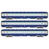 REE H0 SNCF Liegewagen-Set DEV AO B9c9, blau/grau, Ep. IV-V, 3-tlg.