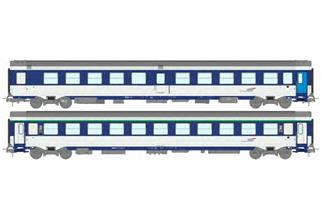 REE H0 SNCF Reisezugwagen-Set So/B10c10x, blau/weiss, Ep. V-VI, 2-tlg.