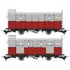 REE H0m CFC Güterzuggepäckwagen-Set, rot/weiss, Ep. III-IV, 2-tlg.