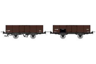 REE H0m CFC Hochbordwagen-Set Gv 5832/G 286, 2-tlg.