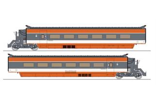 REE Modèles H0 (AC) SBB/SNCF Hochgeschwindigkeitszug-Ergänzungsset 2 TGV PSE N°112, 2-tlg.