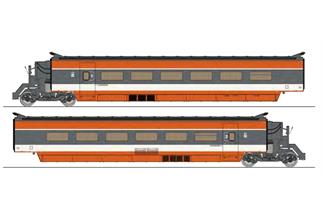 REE Modèles H0 (DC) SNCF Ergänzungsset 2 TGV PSE N° 110, Ep. IV, 2-tlg.