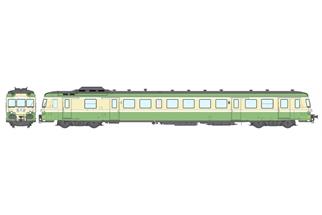 REE Modèles H0 (DC Sound) SNCF Dieseltriebwagen X 2898, grün/beige, Ep. IV