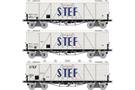 REE Modèles H0 SNCF Kühlwagen-Set TP FRIGO, STEF, Rekonstruiert, Ep. III, 3-tlg.