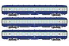 REE Modèles H0 SNCF Liegewagen-Set DEV AO B9c9, blau/grau, Ep. IV-V, 3-tlg.