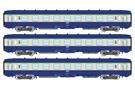 REE Modèles H0 SNCF Liegewagen-Set DEV AO B9c9, blau/grau, Ep. IV-V, 3-tlg.