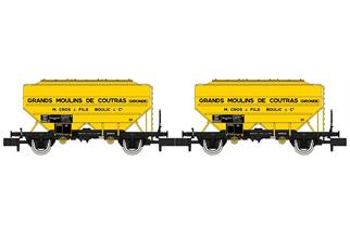 REE N SNCF Getreidesilowagen-Set, Grands Moulins de Coutras, Ep. III, 2-tlg.