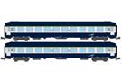 REE N SNCF Liegewagen-Set UIC B9c9 Bleu / Gris, Logo casquette Ep. V, 2-tlg.
