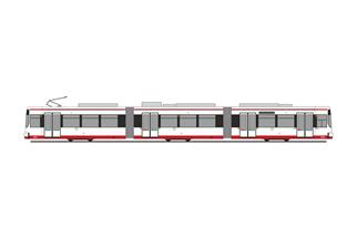 Rietze H0 Adtranz GT6, Städtische Verkehrsbetriebe Zwickau, 3-tlg.