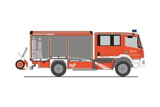 Rietze H0 Schlingmann Varus MB HLF, Feuerwehr Hamburg