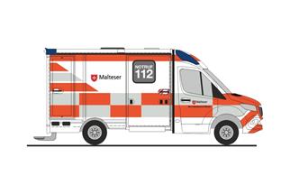 Rietze H0 System Strobel RTW '18, Malteser Mainz