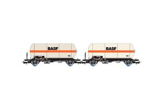 Rivarossi H0 DB 2-achs Kesselwagen-Set Zgs, BASF, Ep. IV-V, 2-tlg.