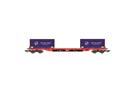 Rivarossi H0 DB AG Containerwagen Rglns 673, 2x20'-Coil-Container Rheinkraft, Ep. VI
