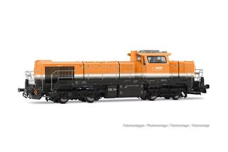 Rivarossi H0 (DC) BASF Diesellok DE 18, orange/grau, Ep. VI