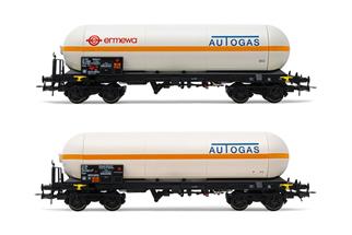 Rivarossi H0 FS Druckgaskesselwagen-Set Zagkks, Autogas, Ep. V, 2-tlg.