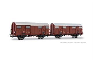 Rivarossi H0 FS gedecktes Güterwagen-Set Ghs, Ep. IV, 2-tlg.