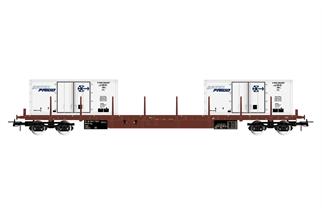 Rivarossi H0 FS Rungenwagen Rgs, 2x20' Interfrigo, Ep. IV