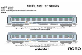 ROBO Modele H0 (DC) PKP Intercity Reisezugwagen-Set 111Aw, Wroclaw, Ep. VI, 2-tlg.