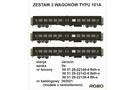 Robo Modele H0 (DC) PKP Reisezugwagen-Set 101A, Ep. Va, 3-tlg.