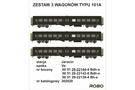 Robo Modele H0 PKP Reisezugwagen-Set 101A, Ep. Va, 3-tlg.