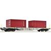 Roco H0 AAE Containertragwagen Sgns, 2x20'-Container, Ep. VI