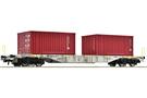 Roco H0 AAE Containertragwagen Sgns, 2x20'-Container, Ep. VI