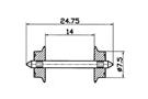 Roco H0 (AC) Radsatz Ø 7,5 mm (Inhalt: 2 Stk.)