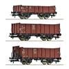 Roco H0 DB Hochbordwagen-Set O 10 + Om 12, Ep. III, 3-tlg.