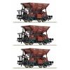 Roco H0 DB Schotterwagen-Set Bauart Talbot, Ep. IV, 3-tlg.
