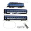 Roco H0 (DC Digital) CD Startset BR 756 mit Schnellzug, Roco Line mit Bettung