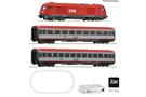 Roco H0 (DC Digital) ÖBB Startset Rh 2016 mit Schnellzug, Roco Line mit Bettung