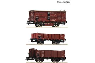 Roco H0 (DC) DRG 3-tlg. Set: Güterwagen, DRG